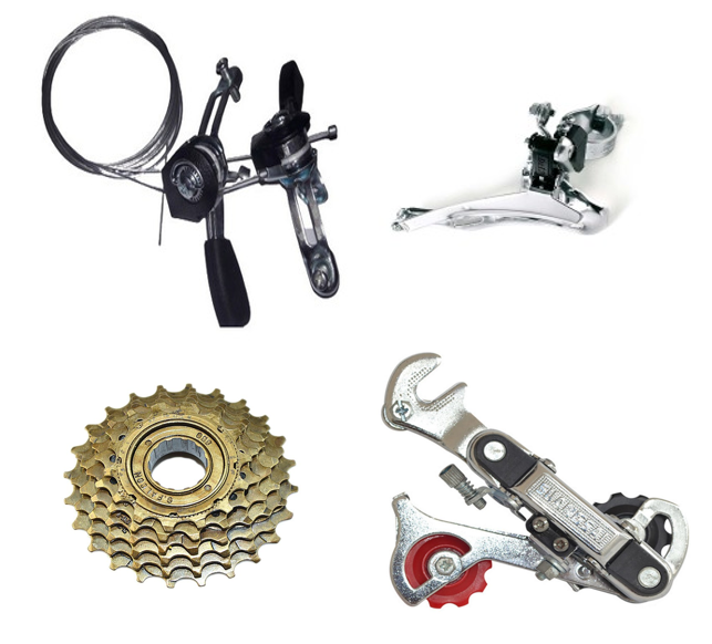 Juego completo de cambio tipo palanca con piñón