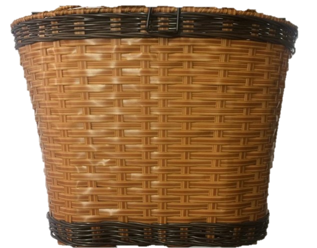 Canastas Tejidas con tapa color mostaza