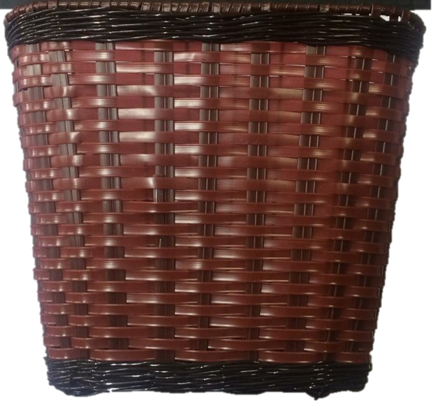 Canasta Tejida color marrón chocolate
