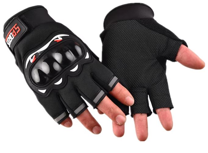 Guantes cortos con protector de nudillos