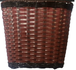 Canasta Tejida color marrón chocolate