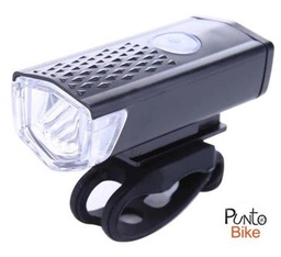 Luz Delantera de 300 Lúmenes Recargable (Negro)